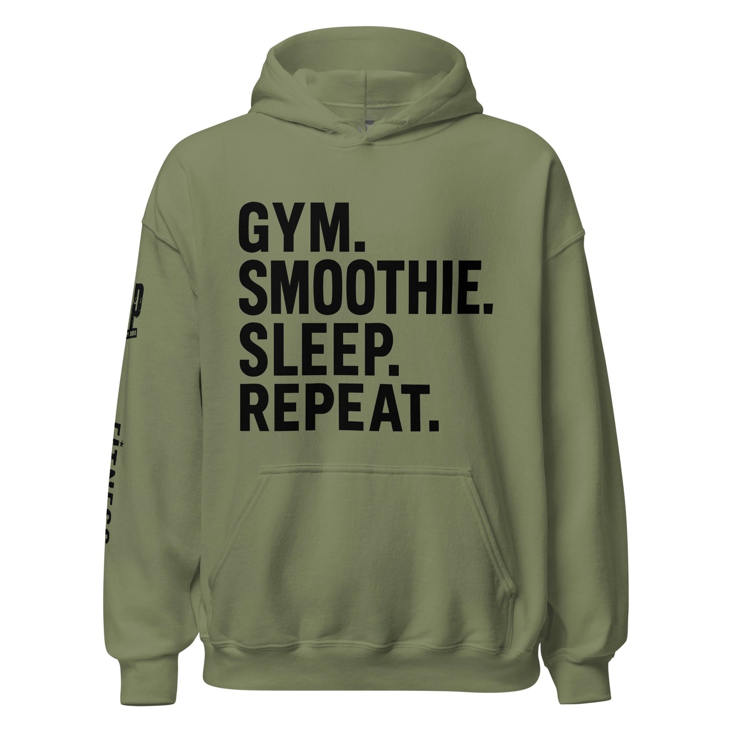 Bella + Canvas 3719 - Unisex Sponge Fleece Pullover Hoodie-NIP Gym-Smoothie-Sleep-Repeat