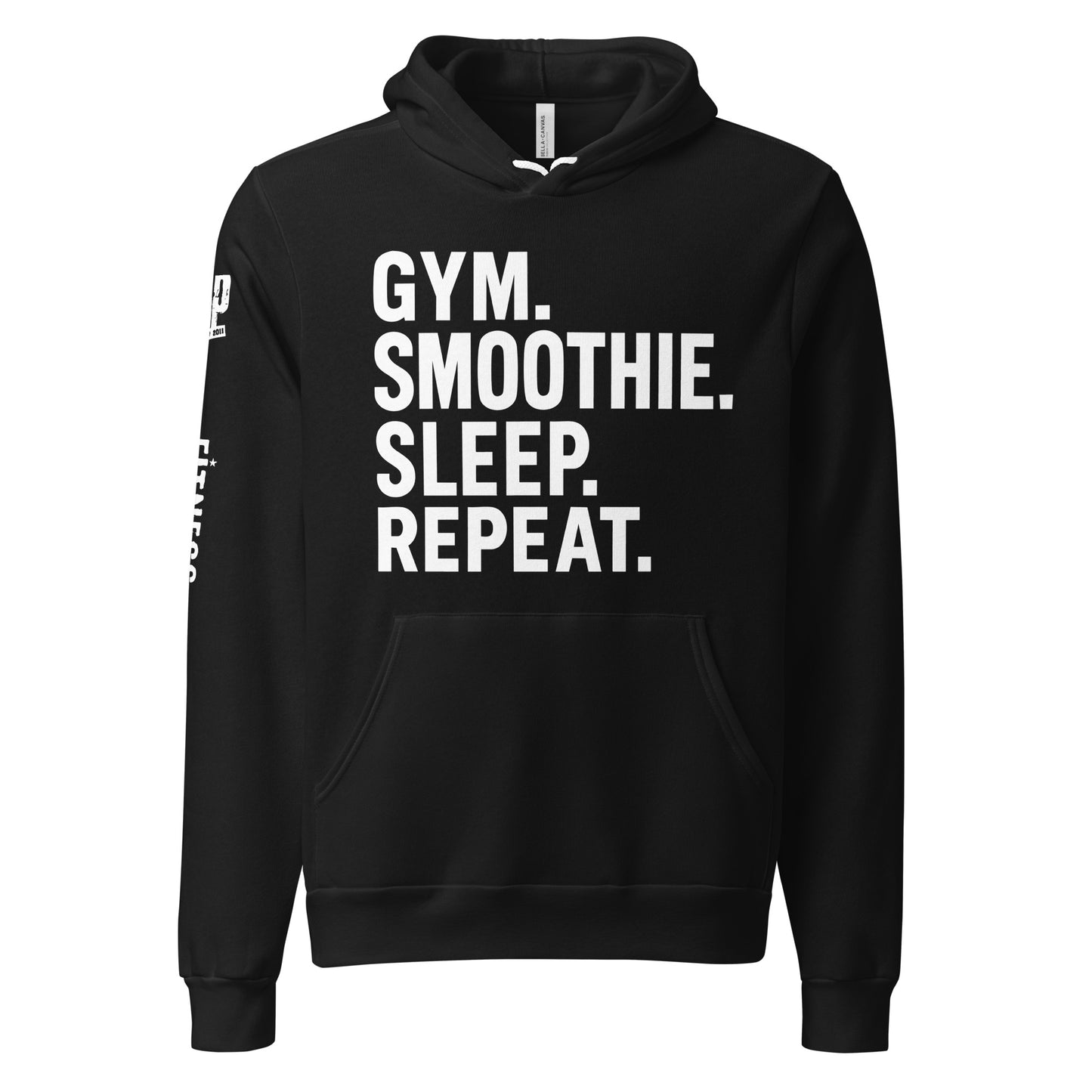 Bella + Canvas 3719 - Unisex Sponge Fleece Pullover Hoodie-NIP Gym-Smoothie-Sleep-Repeat